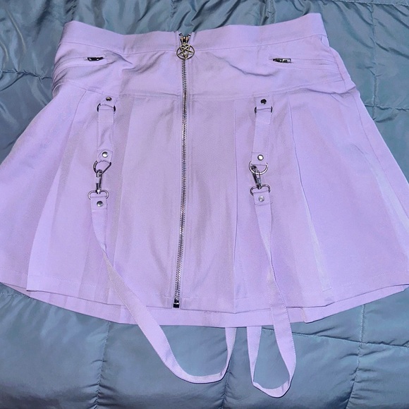 Killstar Blaire B*tch Mini Skirt(Pastel Purple) - Picture 1 of 2